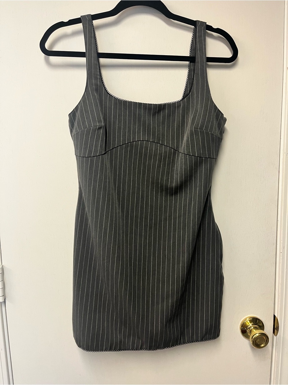 Glassons Gray Pinstripe Mini Dress Size 10